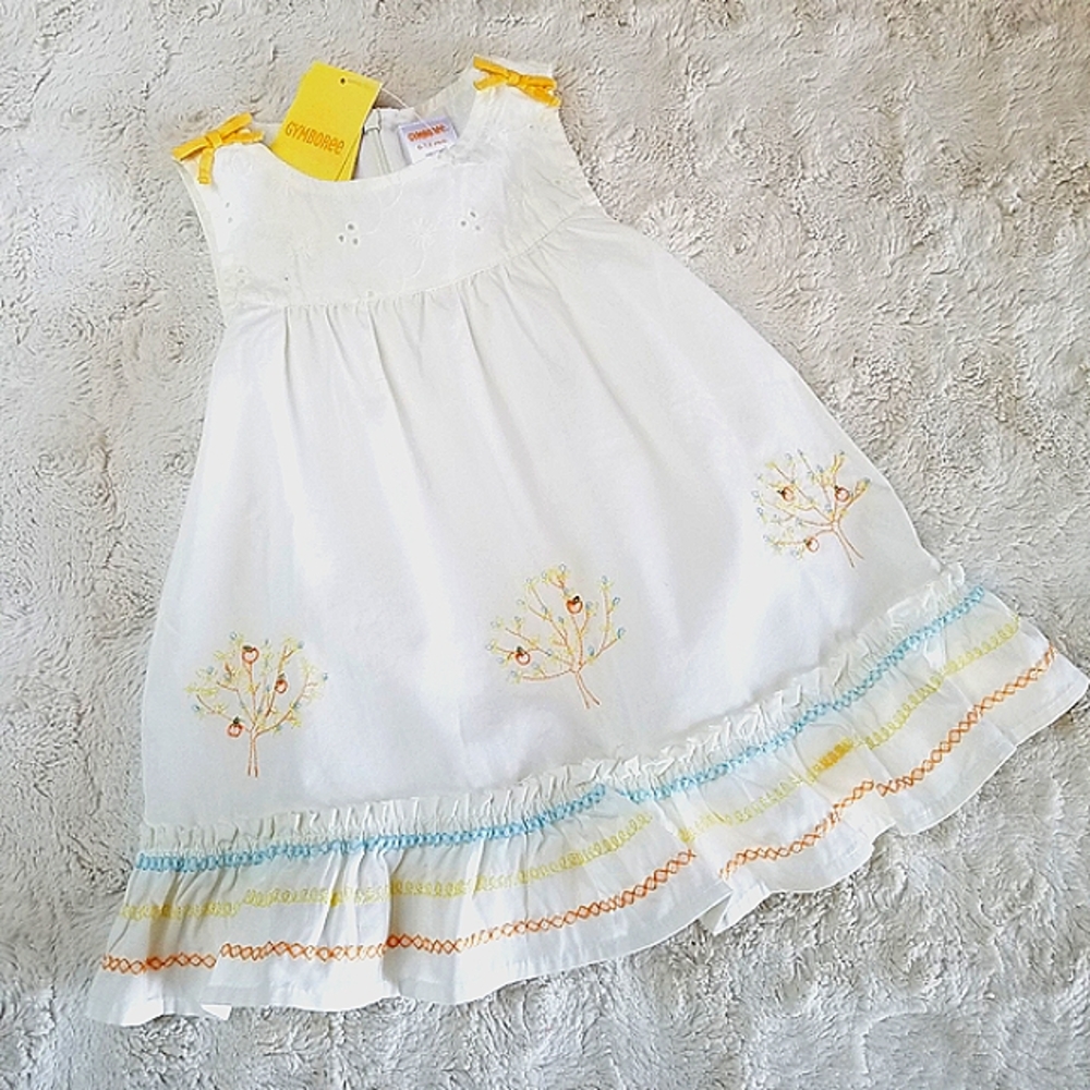 Gymboree Vintage 'Prairie Ranch Dress' Ivory 6-12m